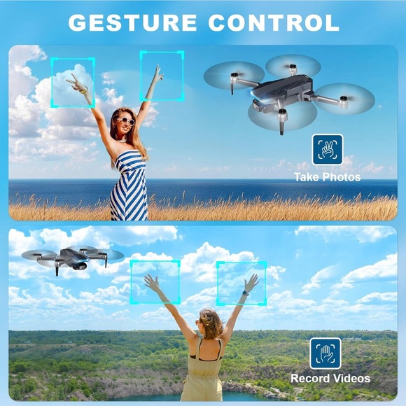 Black Foldable Drone with Camera - Picture 4 of 6